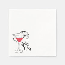 Hand Drawn Cosmopolitan Cocktail 