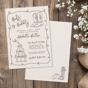 Hand Drawn Country Bridal Shower Invitation