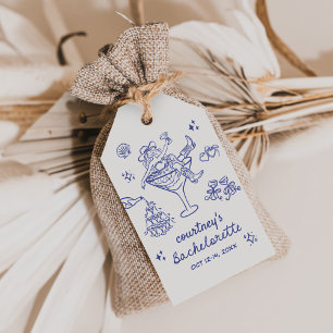 Hand Drawn Cowgirl Bachelorette Weekend Gift Tags