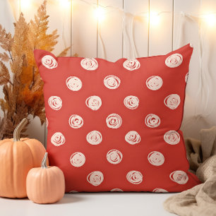 Hand Drawn Cream Polka Dot Cushion