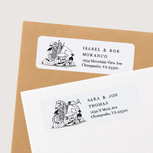 Hand Drawn Creepy Haunted House Halloween Party