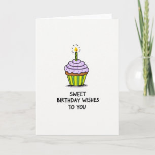 Hand Drawn Cupcake Birthday Card