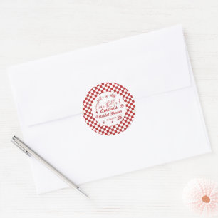 Hand drawn Custom Ciao Bella Tomato Party Decor, Classic Round Sticker