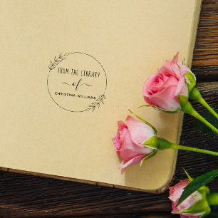 Hand-drawn Custom Name From The Library Of Rubber Stamp