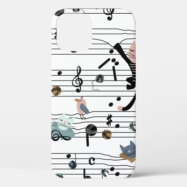 Hand drawn cute cartoon seamless pattern illustrat Case-Mate iPhone case (Back)