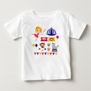 Hand drawn cute Circus edition : Ballerina stuff Baby T-Shirt