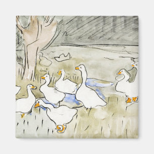 Hand Drawn Cute Duck Photos White Duck Clipart Fam Magnet