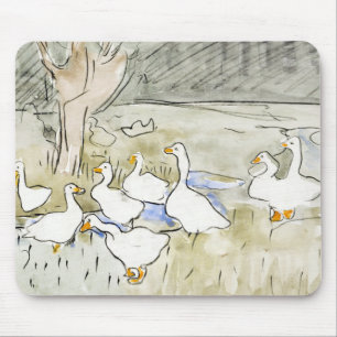 Hand Drawn Cute Duck Photos White Duck Clipart Fam Mouse Mat