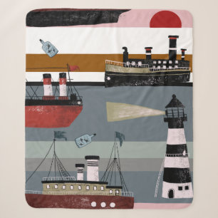 Hand drawn digital painting cute cartoon pencil gr sherpa blanket