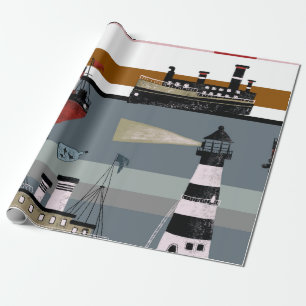 Hand drawn digital painting cute cartoon pencil gr wrapping paper
