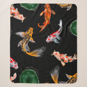 Hand drawn digital painting pencil on canvas cute sherpa blanket