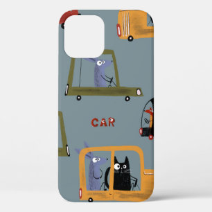 Hand drawn digital pencil pastel colour seamless p iPhone 12 case