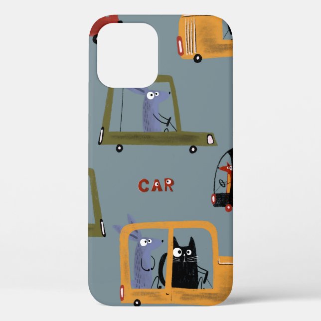 Hand drawn digital pencil pastel colour seamless p Case-Mate iPhone case (Back)