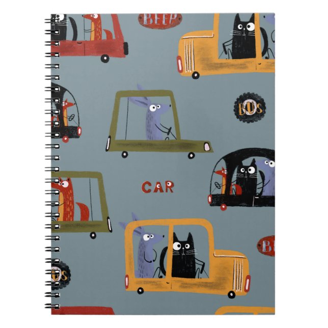 Hand drawn digital pencil pastel colour seamless p notebook (Front)