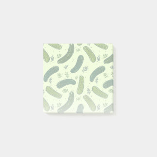 Hand Drawn Dill Pickle Pattern Post-it Notes