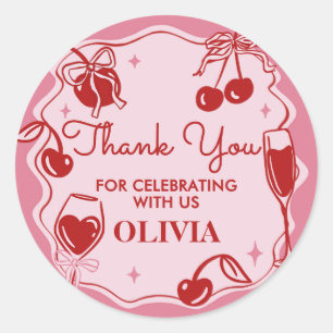 Hand Drawn Dirty Thirty Birthday Party Classic Round Sticker