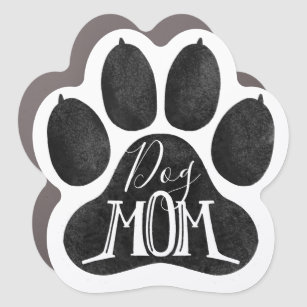 Hand Drawn Dog Mum Paw Pet Parent Car Magnet