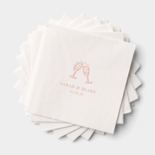 Hand Drawn Doodle Drinks Foil Napkins
