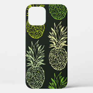 Hand drawn doodle floral pattern. Palm leavesart, iPhone 12 Case
