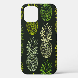 Hand drawn doodle floral pattern. Palm leavesart,  iPhone 12 Case