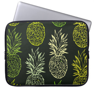 Hand drawn doodle floral pattern. Palm leavesart,  Laptop Sleeve