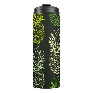 Hand drawn doodle floral pattern. Palm leavesart, Thermal Tumbler