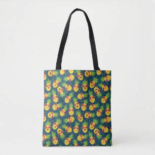 Hand drawn doodle seamless background with hand dr tote bag