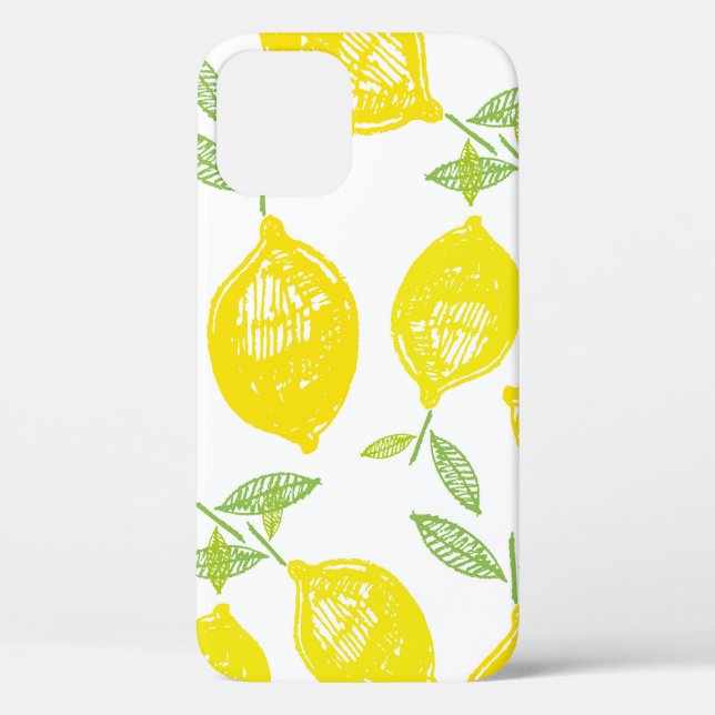 Hand drawn doodle tropical fruit pattern backgroun Case-Mate iPhone case (Back)