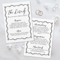 Hand Drawn Doodle Whimsical Wedding Details