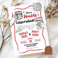 Hand Drawn Double Celebration Joint Birthday