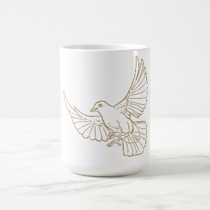 Hand-Drawn Dove Outline Mug