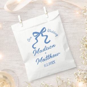 Hand Drawn Drawings Doodles Ribbon Bow Wedding Favour Bags