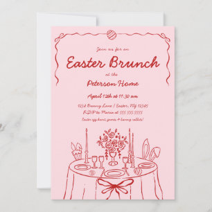 Hand Drawn Easter Brunch Invitation