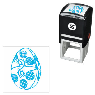 Hand Drawn Easter Egg Drawing Custom Colour Self-inking Stamp