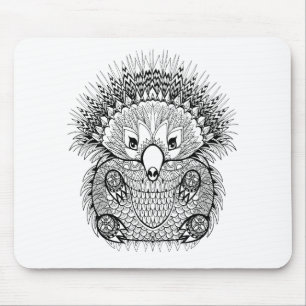 Hand Drawn Echidna Doodle Mouse Mat