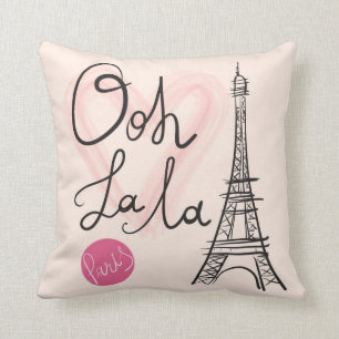 Hand Drawn Eiffel Tower Cushion