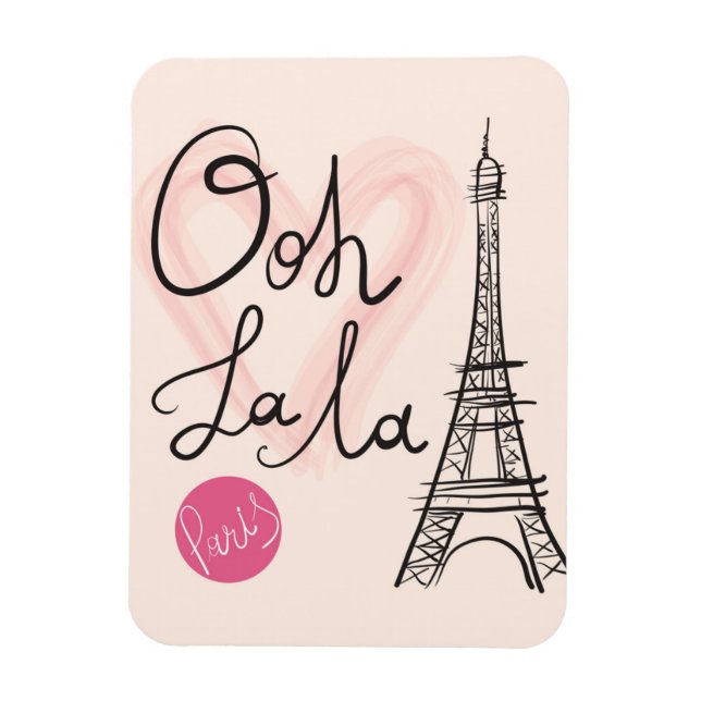 Hand Drawn Eiffel Tower Magnet (Vertical)