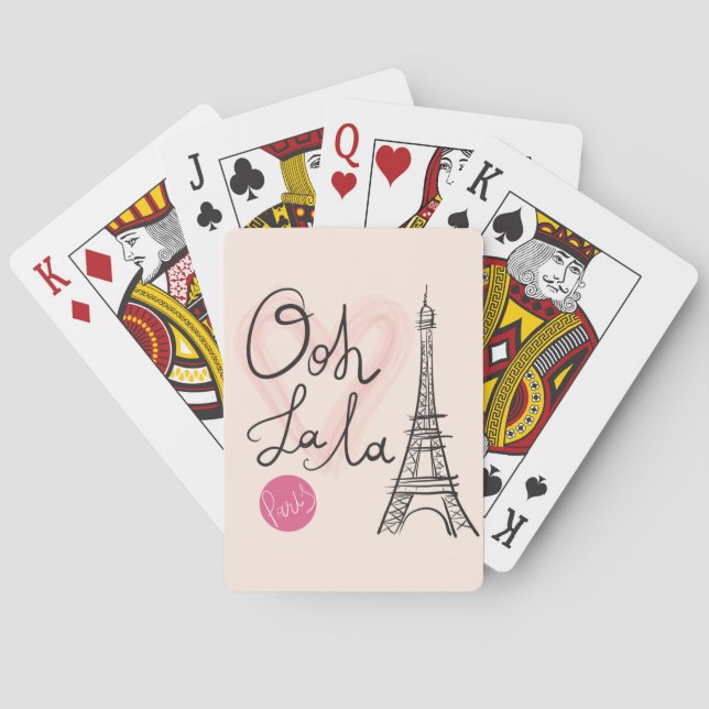Hand Drawn Eiffel Tower Playing Cards (Back)