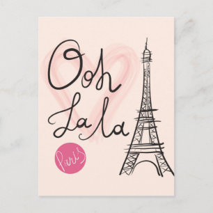 Hand Drawn Eiffel Tower Postcard