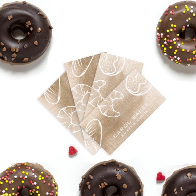 Hand Drawn Elegant Bakery Business Card (Creator Uploaded)