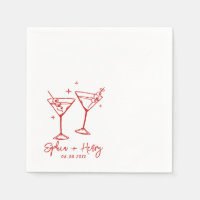 Hand Drawn Elegant Modern Cocktail Wedding 