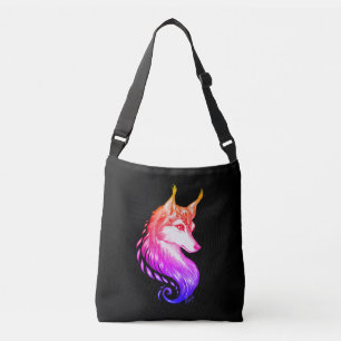 Hand Drawn Elegant Sunset Wolf US Made Tote Bag