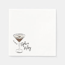 Hand Drawn Espresso Martini Cocktail  