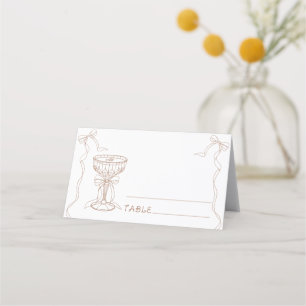hand drawn espresso martini - wedding place cards
