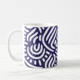 Hand-drawn ethnic elements, vibrant pattern. coffee mug