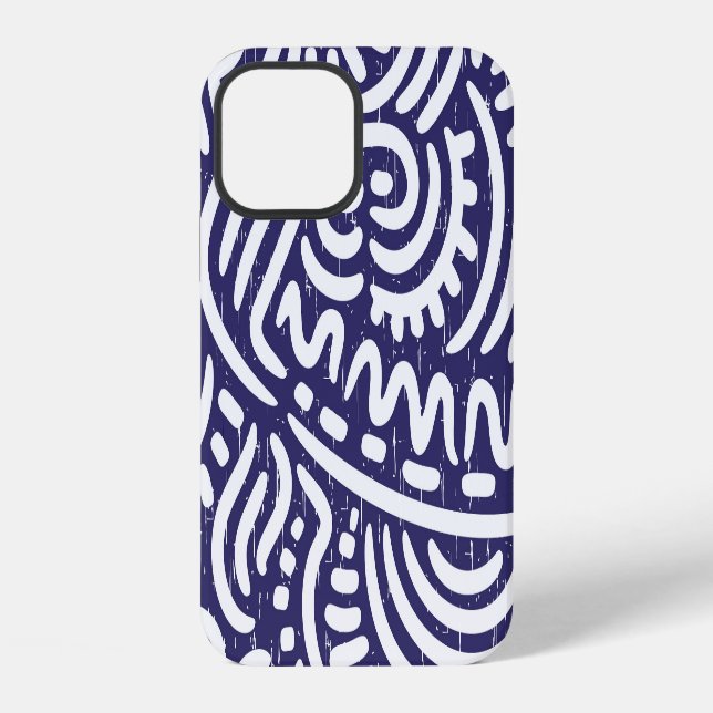 Hand-drawn ethnic elements, vibrant pattern. iPhone case (Back)