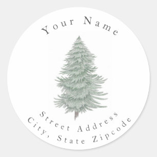 'Hand Drawn Evergreen Tree 2' Labels