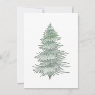 Hand Drawn Evergreen Tree Card