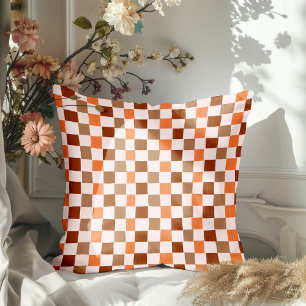 Hand Drawn Fall Check  Cushion