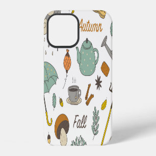 Hand Drawn Fall: Colourful Vintage Set iPhone 12 Case